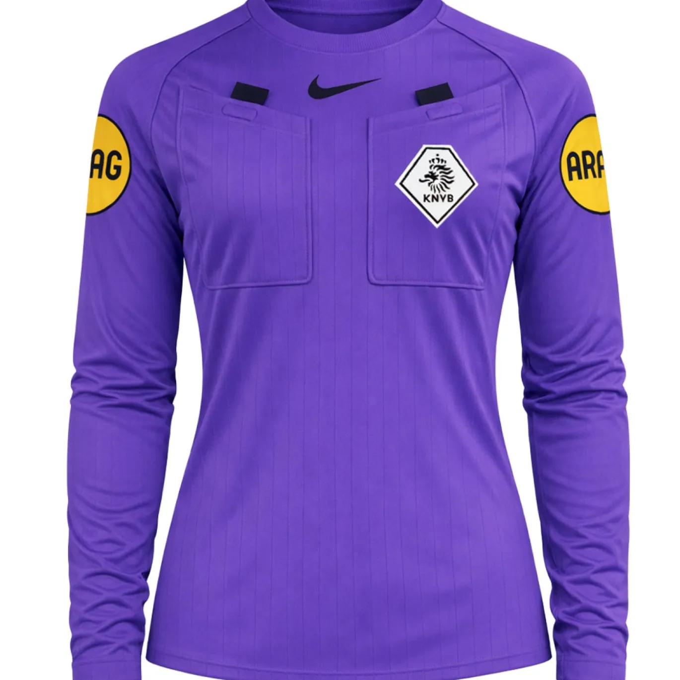 Nike KNVB Scheidsrechterstenue 2026-2028 Lange Mouwen Dames Paars Zwart