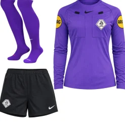 Nike KNVB Scheidsrechterstenue 2026-2028 Lange Mouwen Dames Paars Zwart