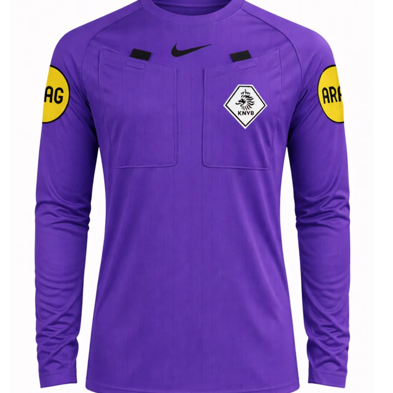 Nike KNVB Scheidsrechterstenue 2026-2028 Lange Mouwen Paars Zwart