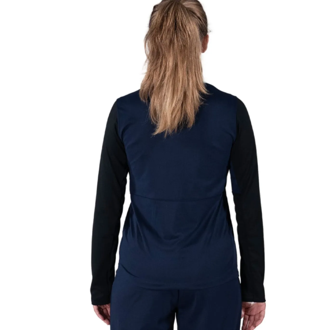 Nike KNVB Scheidsrechters Trainingstrui 1/4-Zip 2024-2026 Dames Donkerblauw Turquoise
