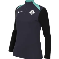 Nike KNVB Scheidsrechters Trainingstrui 1/4-Zip 2024-2026 Dames Donkerblauw Turquoise