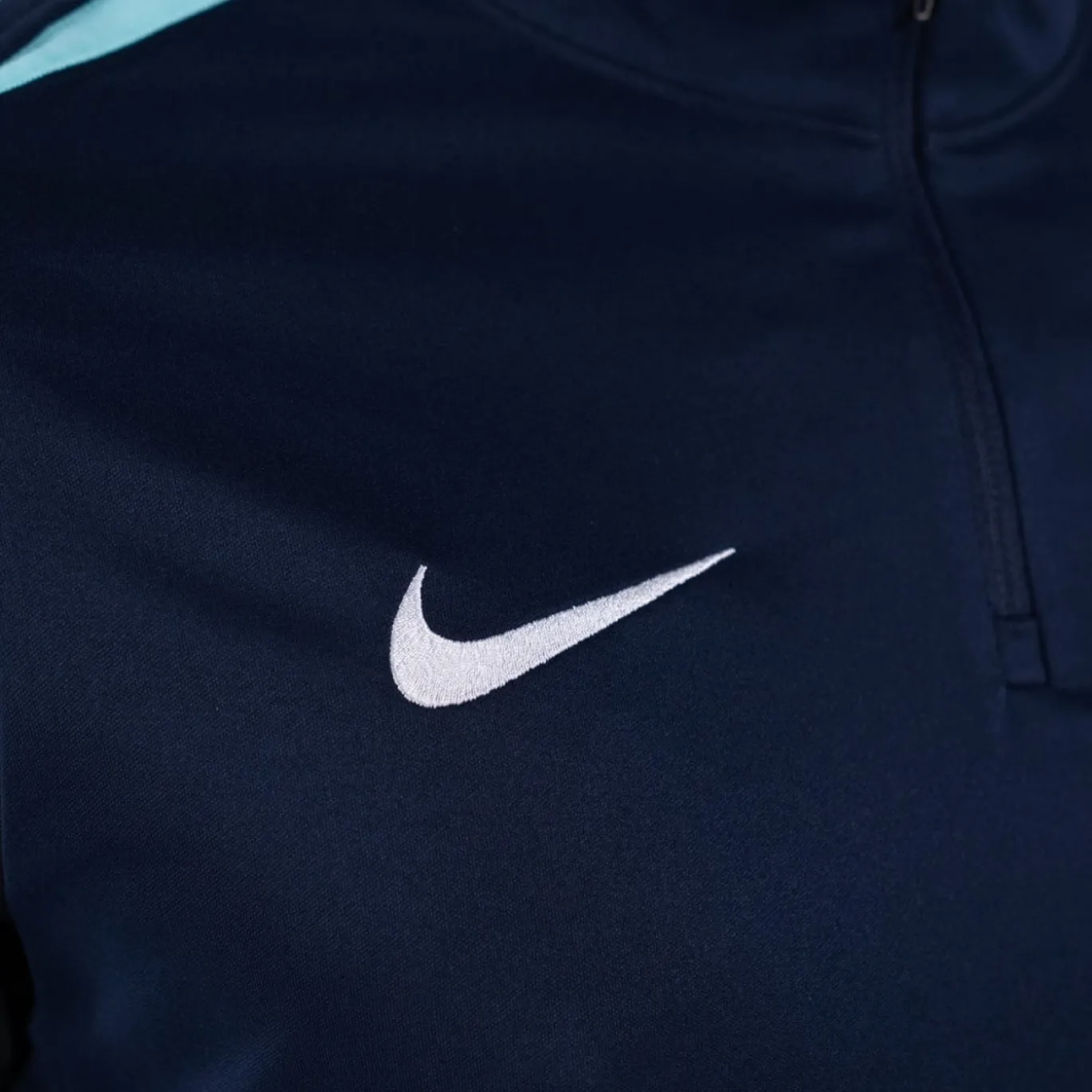 Nike KNVB Scheidsrechters Trainingstrui 1/4-Zip 2024-2026 Donkerblauw Turquoise