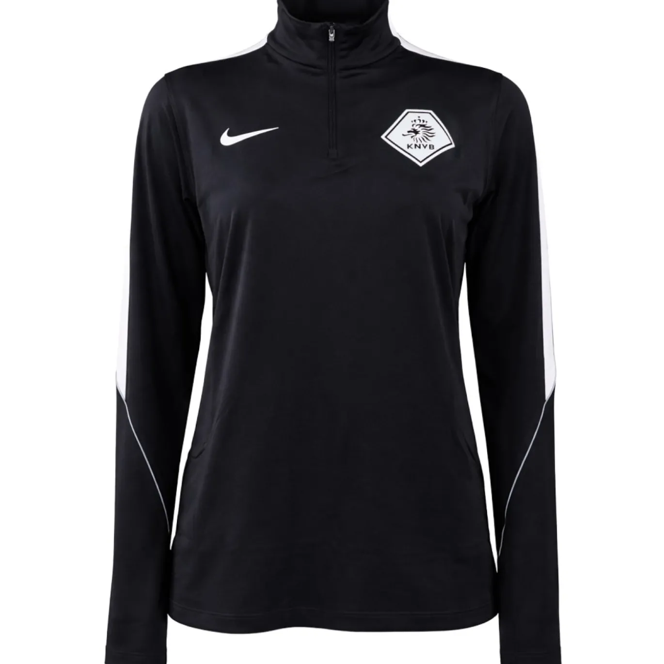 Nike KNVB Scheidsrechters Trainingspak 1/4-Zip 2026-2028 Dames Zwart Wit