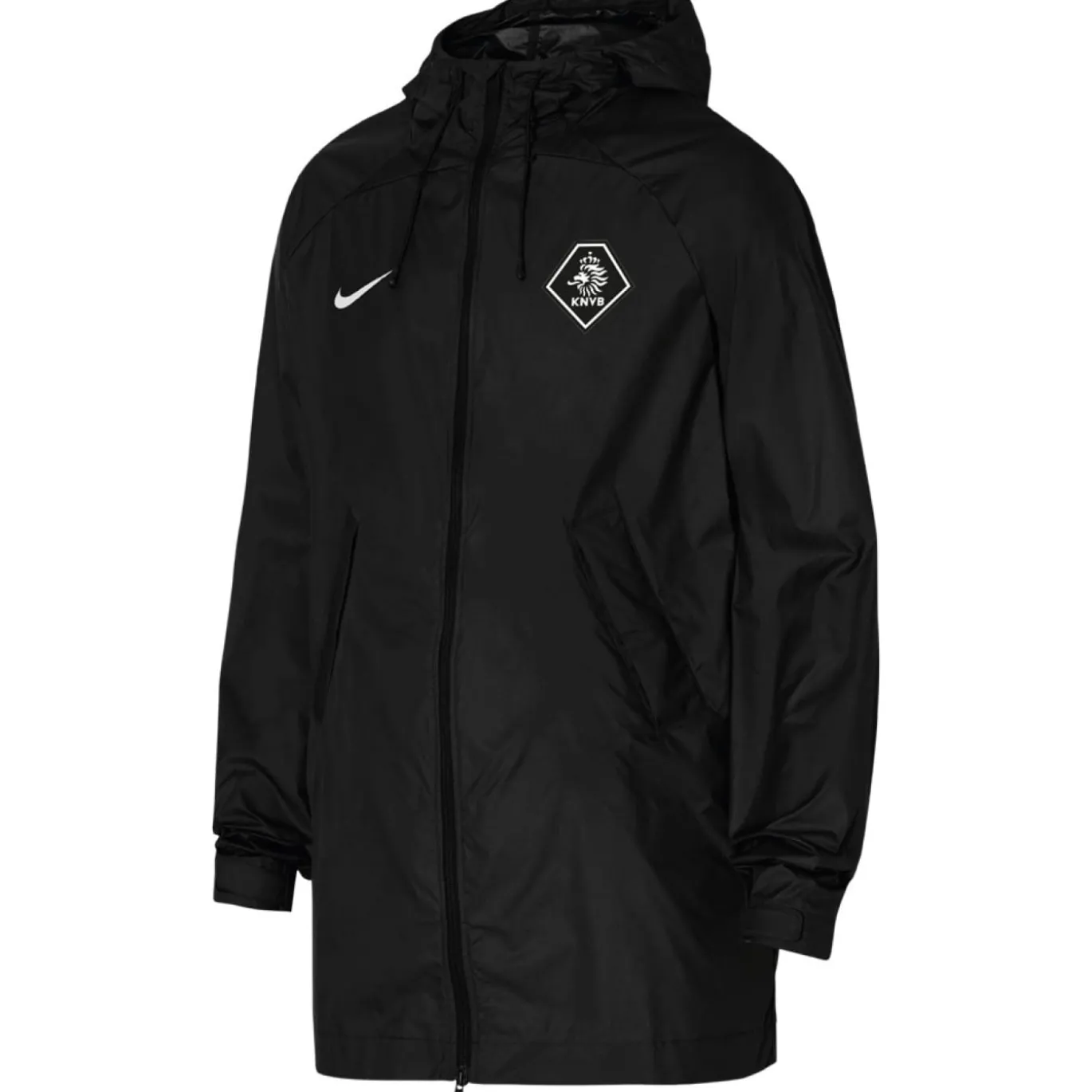 Nike KNVB Staff Regenjas Dames Zwart Wit