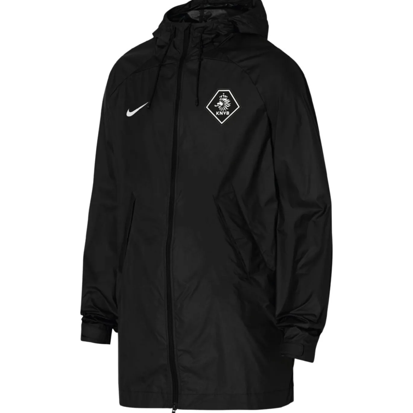 Nike KNVB Staff Regenjas Heren Zwart Wit