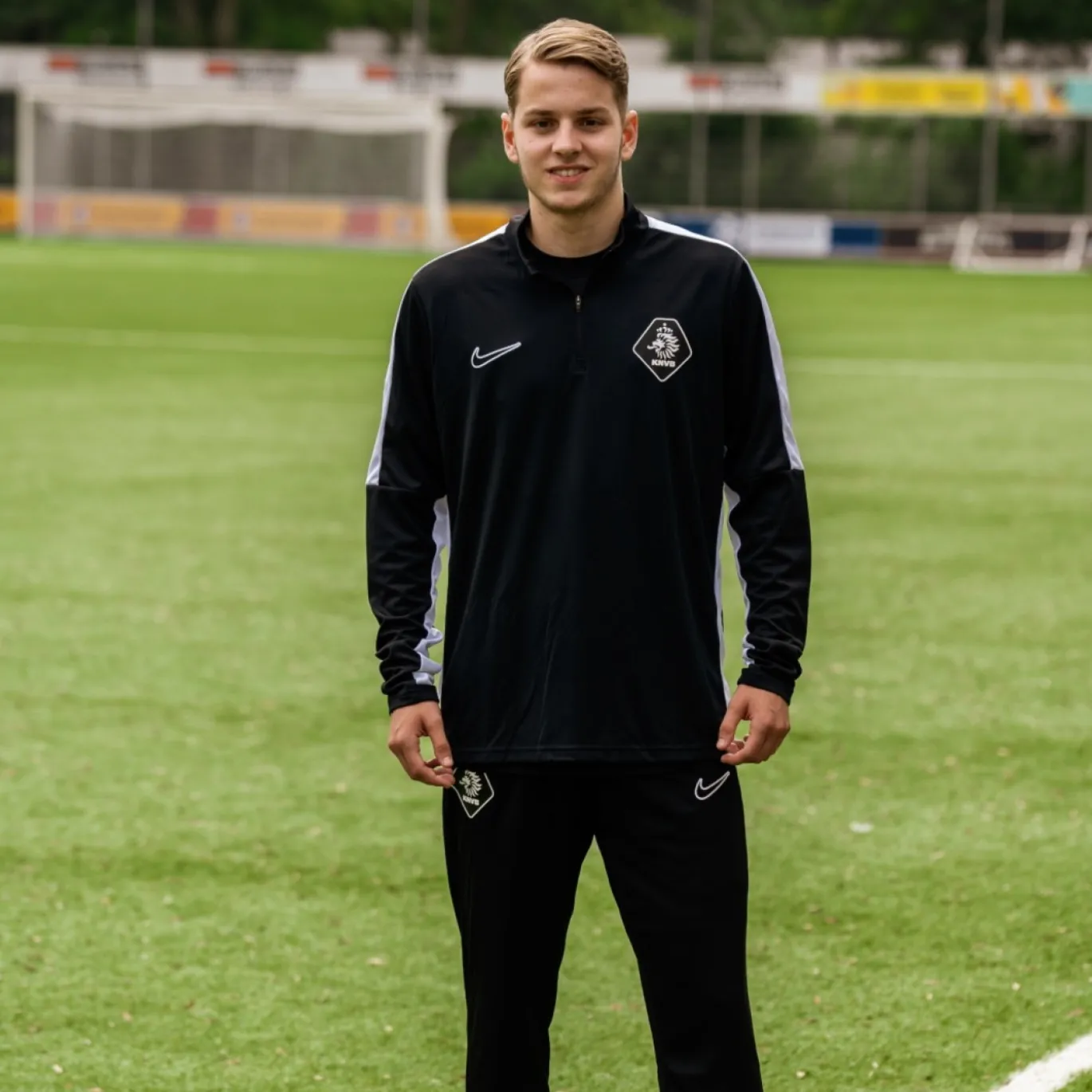 Nike KNVB Staff Trainingstrui 1/4-Zip Heren Zwart Wit