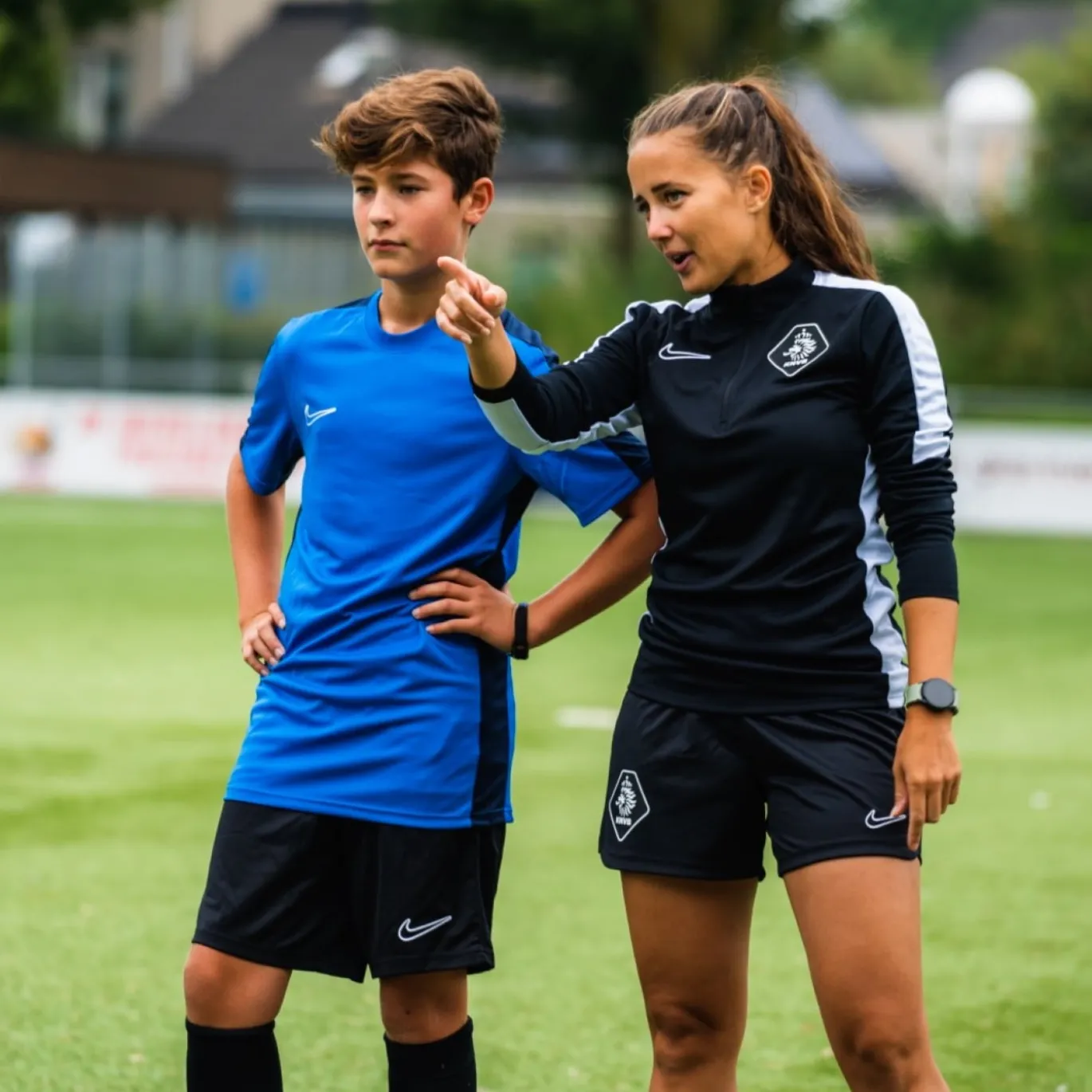 Nike KNVB Staff Trainingstrui 1/4-Zip Dames Zwart Wit