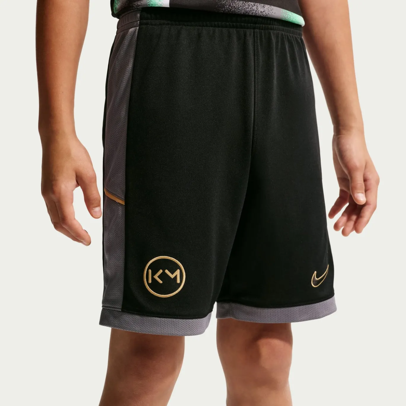 Nike Kylian Mbappé Academy 25 Trainingsbroekje Kids Zwart Grijs Goud
