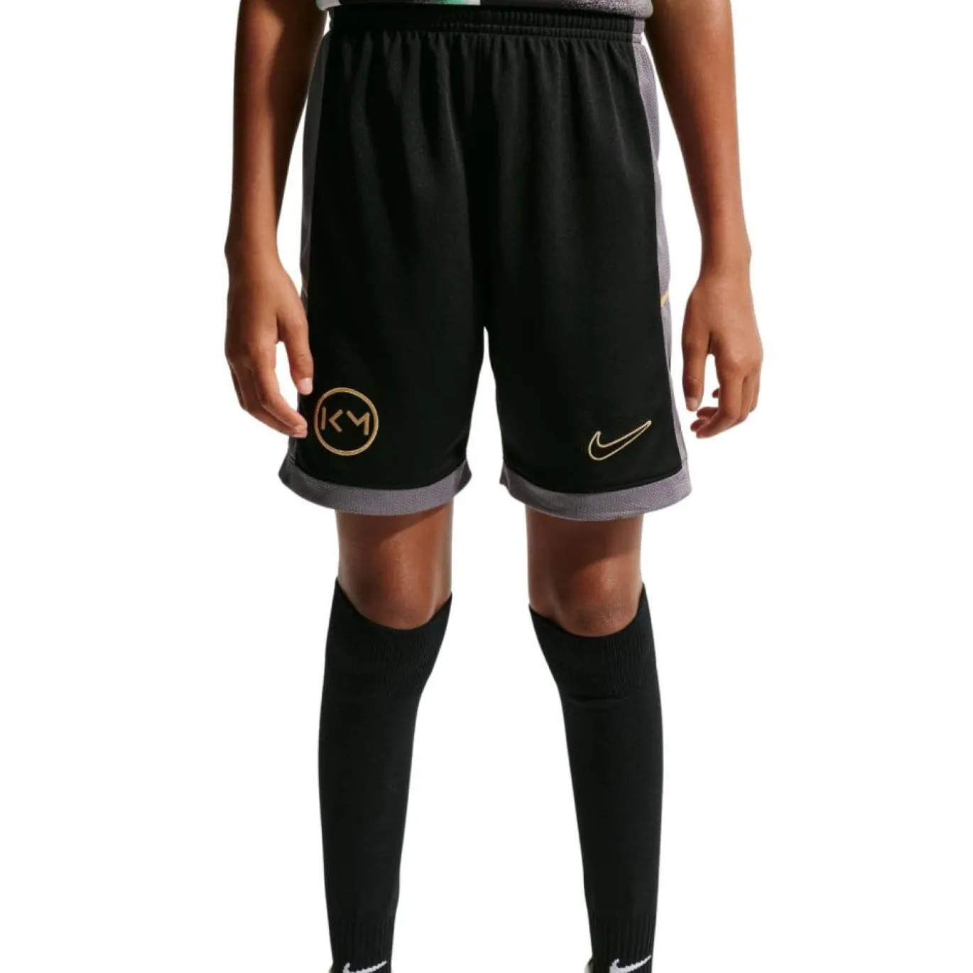 Nike Kylian Mbappé Academy 25 Trainingsbroekje Kids Zwart Grijs Goud