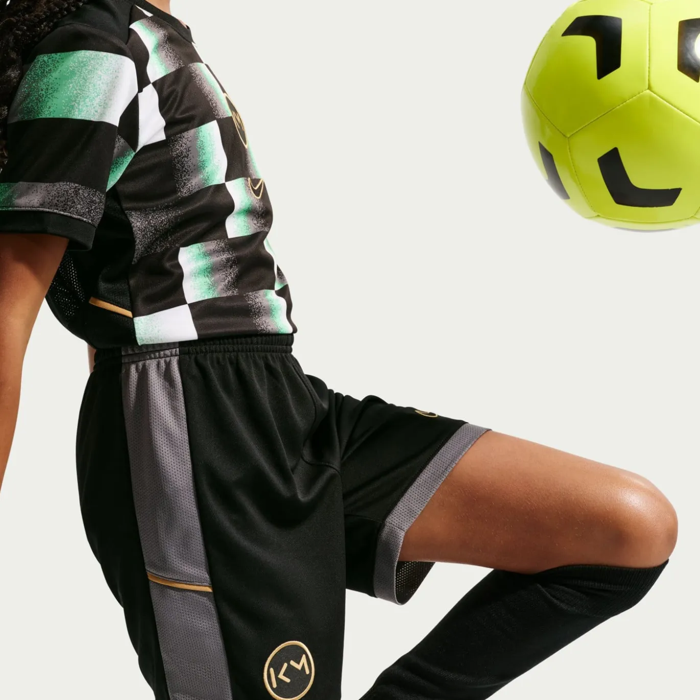 Nike Kylian Mbappé Academy 25 Trainingsbroekje Kids Zwart Grijs Goud