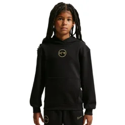 Nike Kylian Mbappé Club Fleece Hoodie Kids Zwart Goud