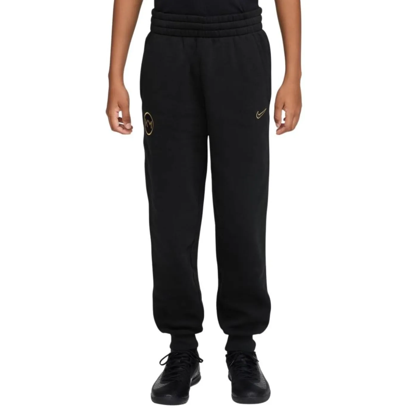 Nike Kylian Mbappé Club Fleece Joggingbroek Kids Zwart Goud