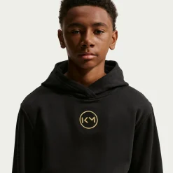 Nike Kylian Mbappé Club Fleece Trainingspak Hooded Kids Zwart Goud