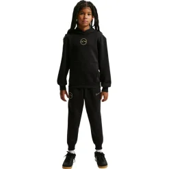 Nike Kylian Mbappé Club Fleece Trainingspak Hooded Kids Zwart Goud