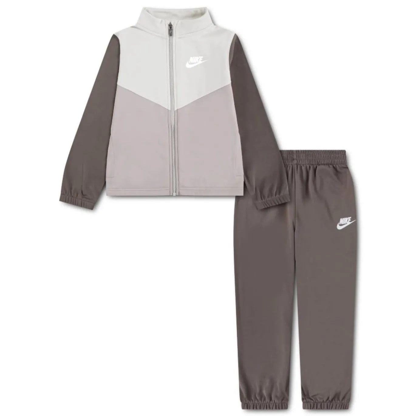 Nike Lifestyle Essentials Trainingspak Peuters/Kleuters Lichtgrijs Donkergrijs Bruingrijs