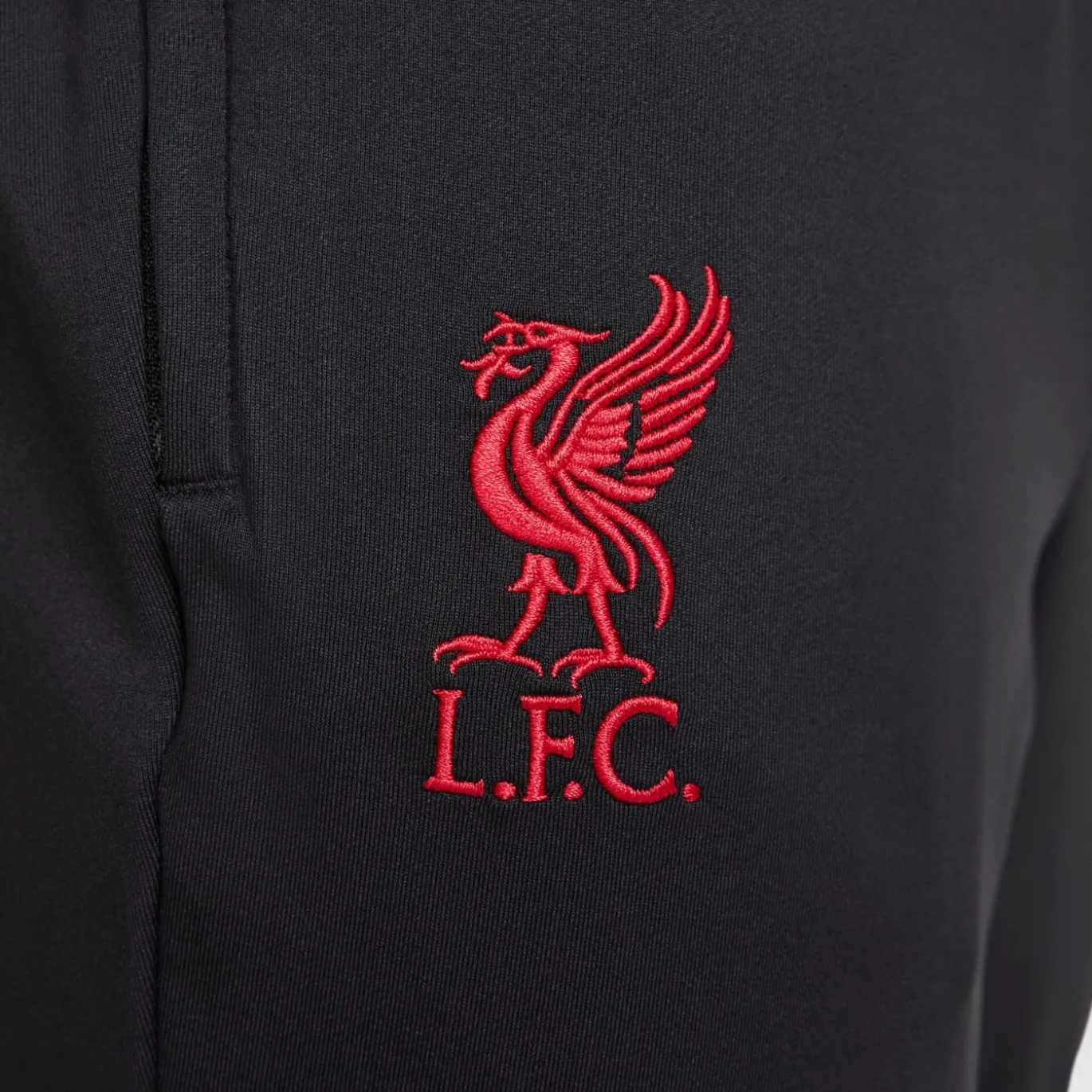 Nike Liverpool Strike Trainingspak 1/4-Zip 2024-2025 Zwart Rood Gebroken Wit