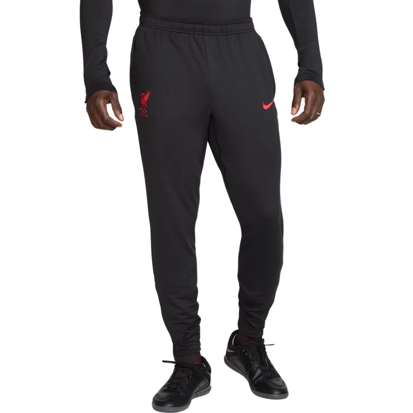 Nike Liverpool Strike Trainingspak 1/4-Zip 2024-2025 Zwart Rood Gebroken Wit