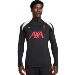Nike Liverpool Strike Trainingspak 1/4-Zip 2024-2025 Zwart Rood Gebroken Wit