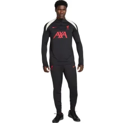 Nike Liverpool Strike Trainingsbroek 2024-2025 Zwart Gebroken Wit Rood