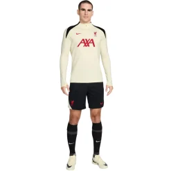 Nike Liverpool Strike Trainingstrui 1/4-Zip 2024-2025 Gebroken Wit Rood Zwart