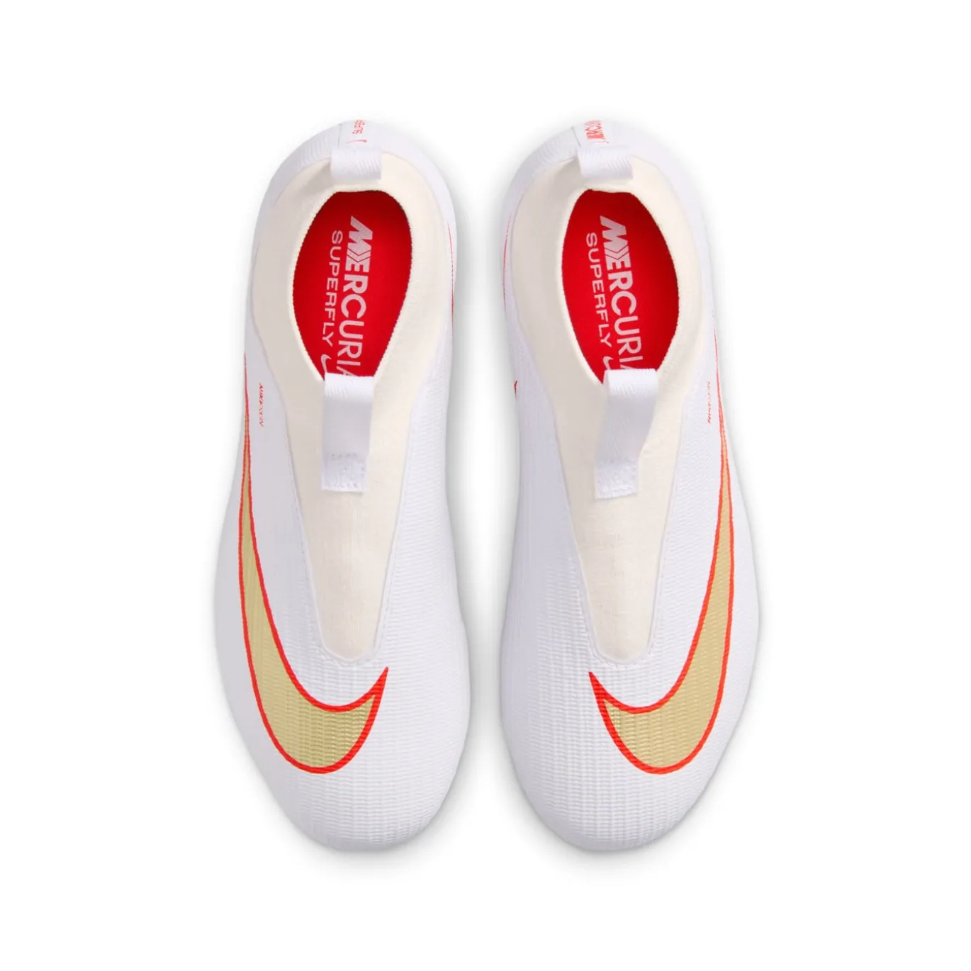 Nike Mercurial Superfly 11 Academy Gras / Kunstgras Voetbalschoenen (MG) Kids Wit Felrood Goud