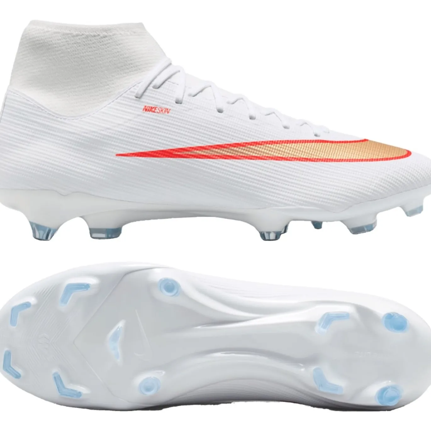 Nike Mercurial Superfly 11 Academy Gras / Kunstgras Voetbalschoenen (MG) Wit Felrood Goud