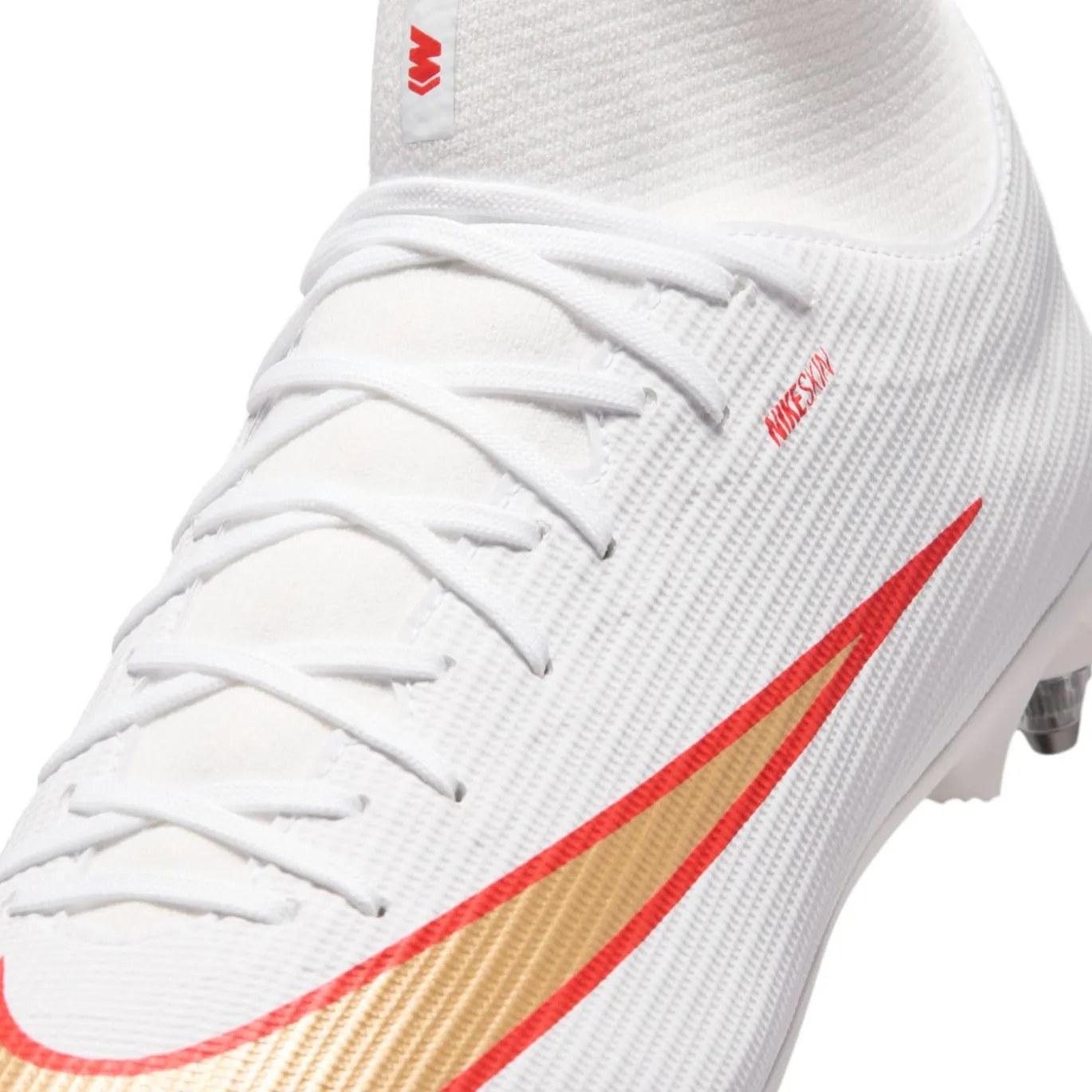 Nike Mercurial Superfly 11 Academy IJzeren-Nop Voetbalschoenen (SG) Anti-Clog Wit Felrood Goud