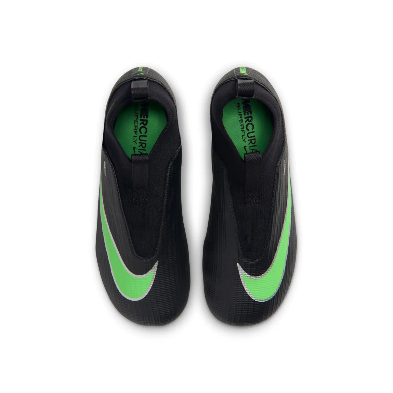 Nike Mercurial Superfly 11 Academy Gras / Kunstgras Voetbalschoenen (MG) Peuters/Kleuters Zwart Felgroen Zilvergrijs