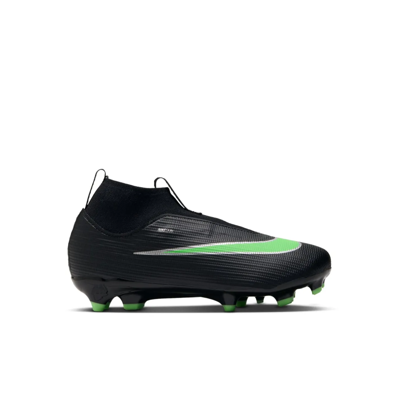 Nike Mercurial Superfly 11 Academy Gras / Kunstgras Voetbalschoenen (MG) Peuters/Kleuters Zwart Felgroen Zilvergrijs