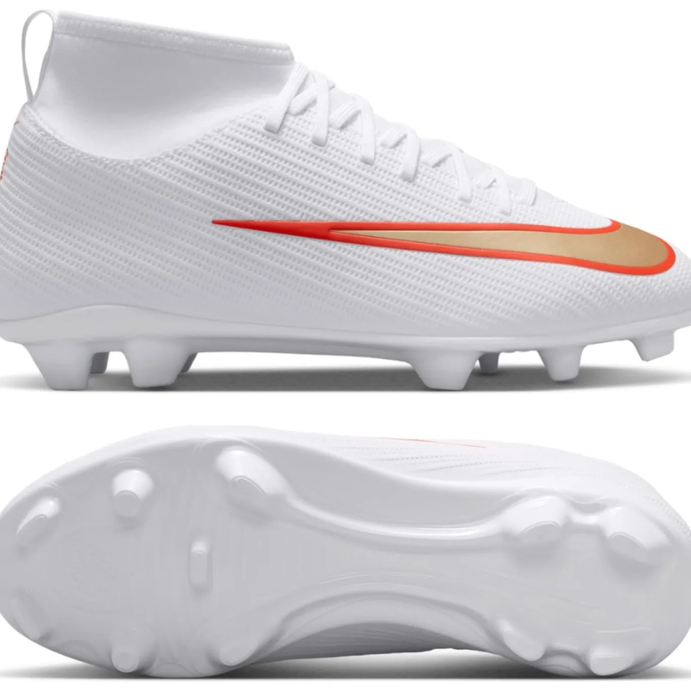 Nike Mercurial Superfly 11 Club Gras / Kunstgras Voetbalschoenen (MG) Kids Wit Felrood Goud