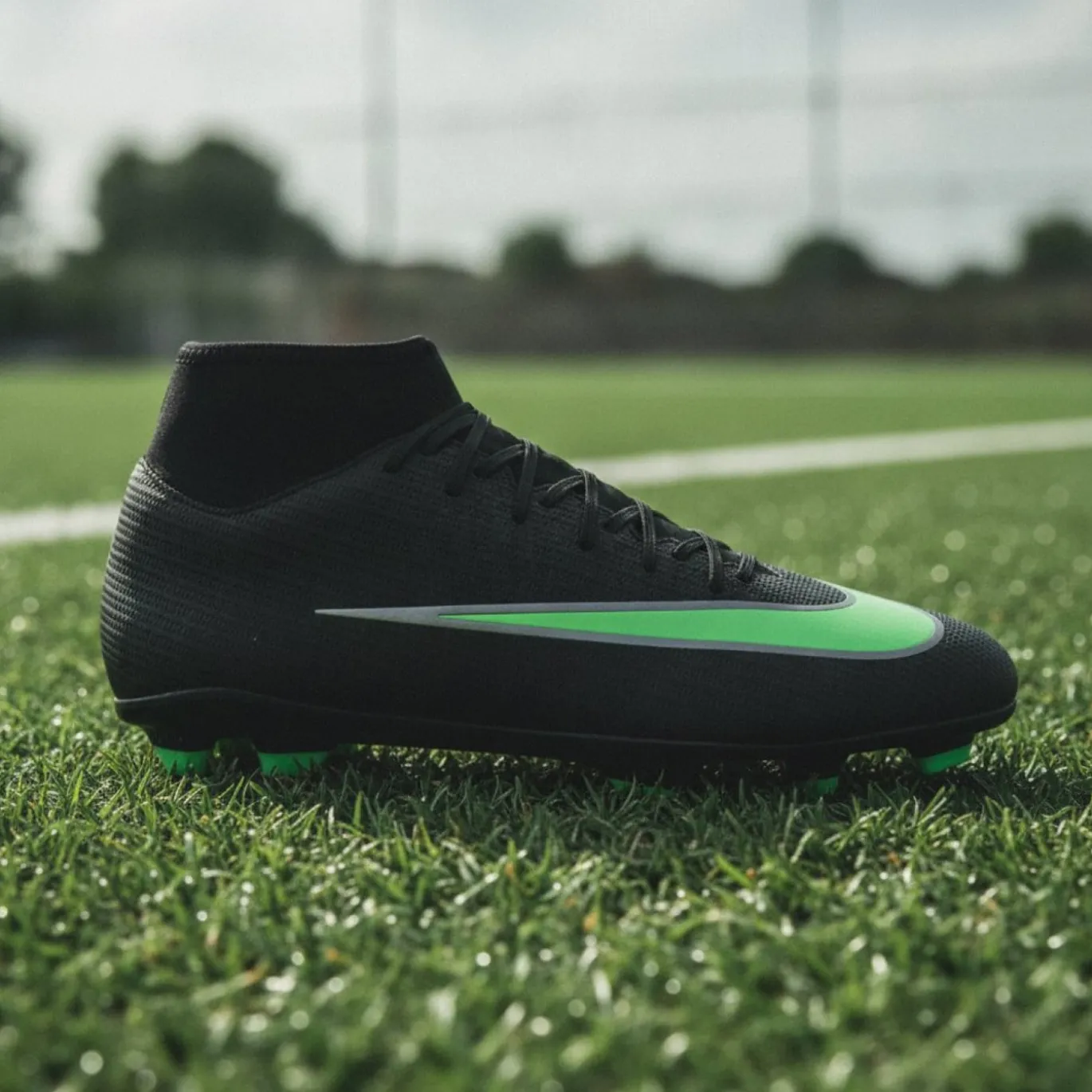 Nike Mercurial Superfly 11 Club Gras / Kunstgras Voetbalschoenen (MG) Zwart Felgroen Zilvergrijs