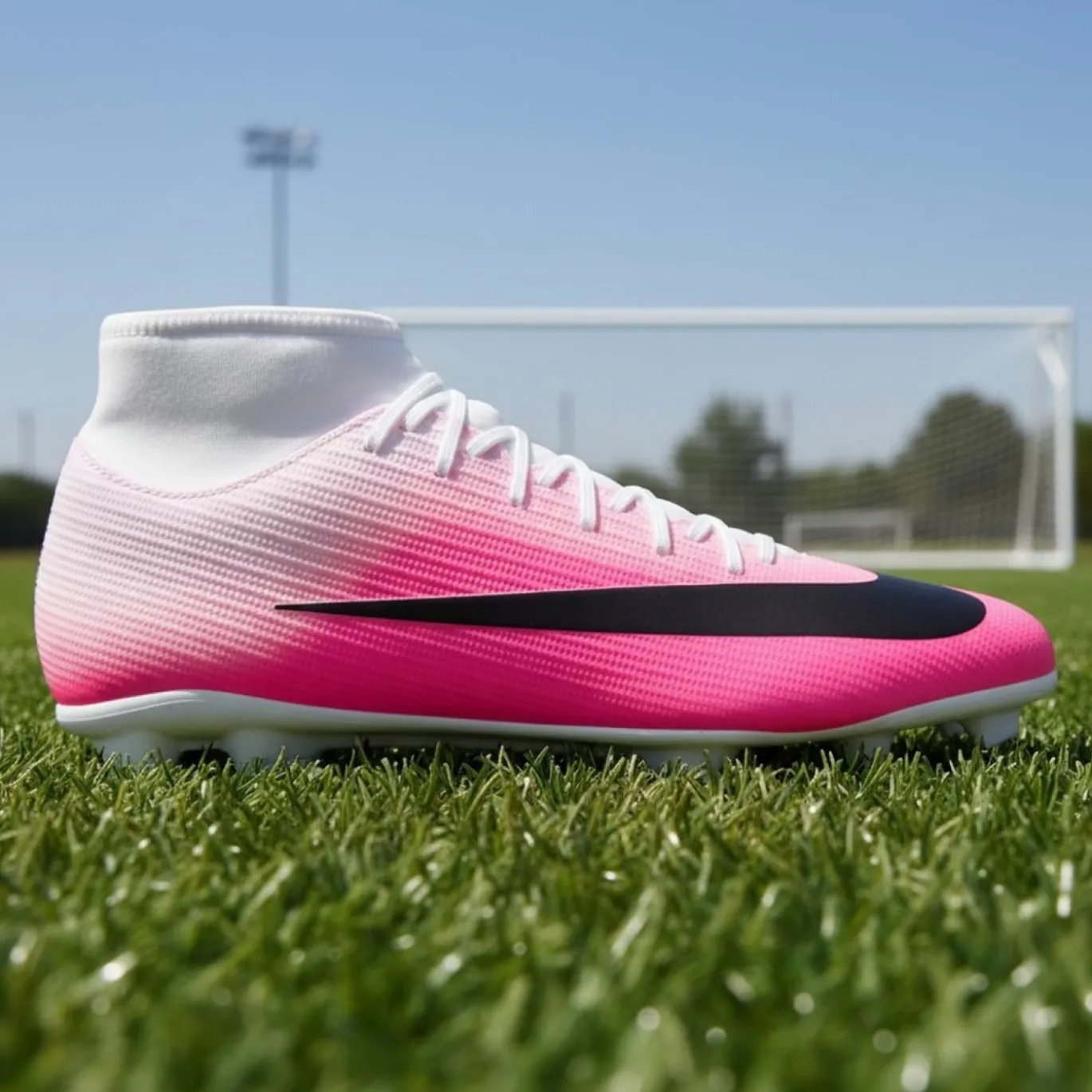 Nike Mercurial Superfly 11 Club Gras / Kunstgras Voetbalschoenen (MG) Felroze Wit Zwart