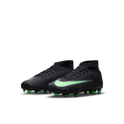 Nike Mercurial Superfly 11 Club Gras / Kunstgras Voetbalschoenen (MG) Peuters/Kleuters Zwart Felgroen Zilvergrijs