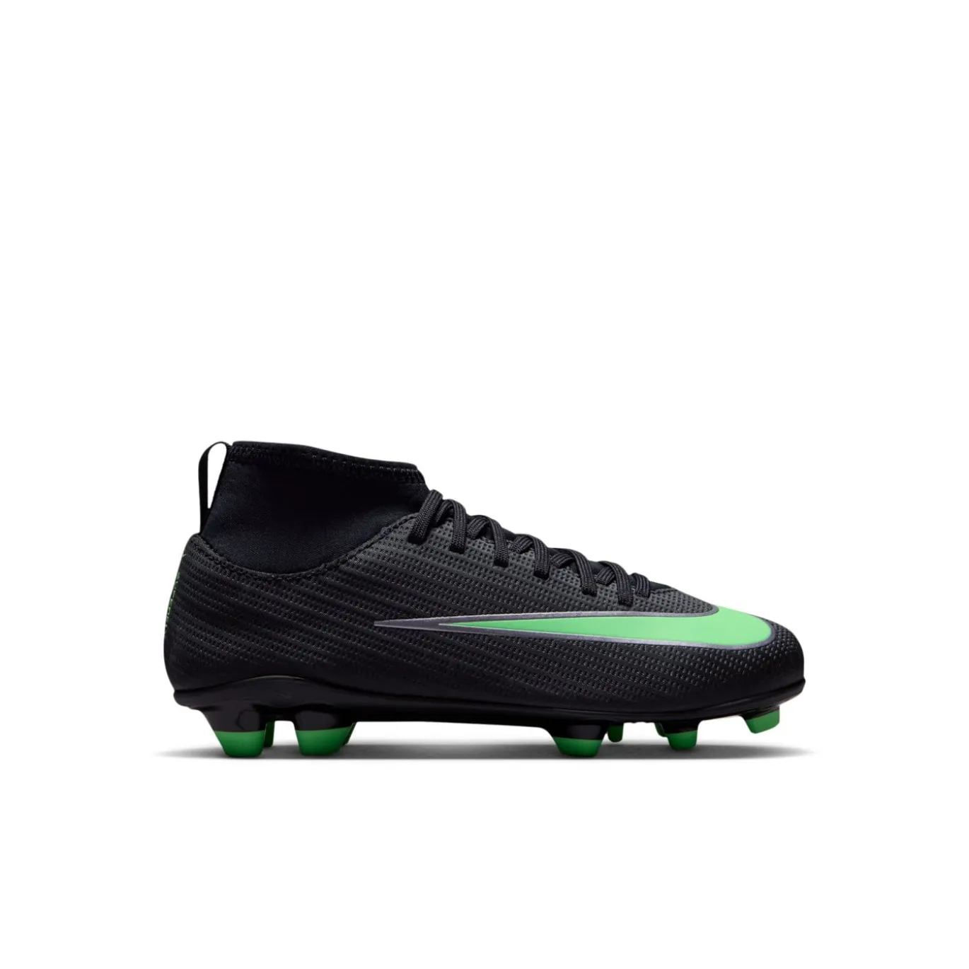 Nike Mercurial Superfly 11 Club Gras / Kunstgras Voetbalschoenen (MG) Peuters/Kleuters Zwart Felgroen Zilvergrijs