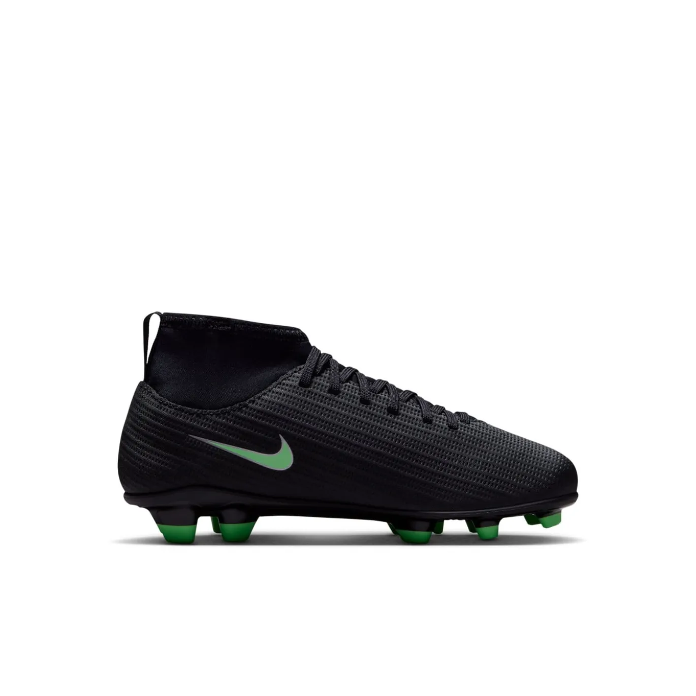 Nike Mercurial Superfly 11 Club Gras / Kunstgras Voetbalschoenen (MG) Peuters/Kleuters Zwart Felgroen Zilvergrijs