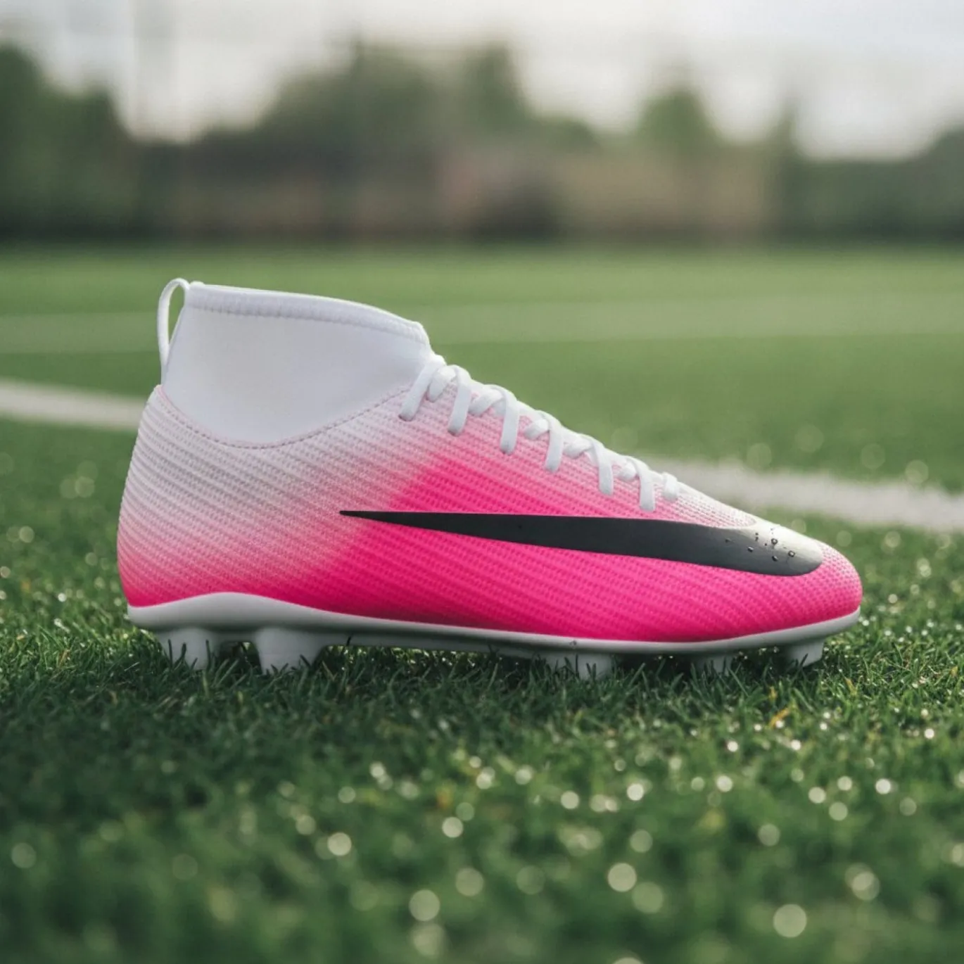 Nike Mercurial Superfly 11 Club Gras / Kunstgras Voetbalschoenen (MG) Kids Felroze Wit Zwart