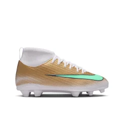 Nike Mercurial Superfly 11 Mbappé Club Gras / Kunstgras Voetbalschoenen (MG) Kids Goud Groen Wit