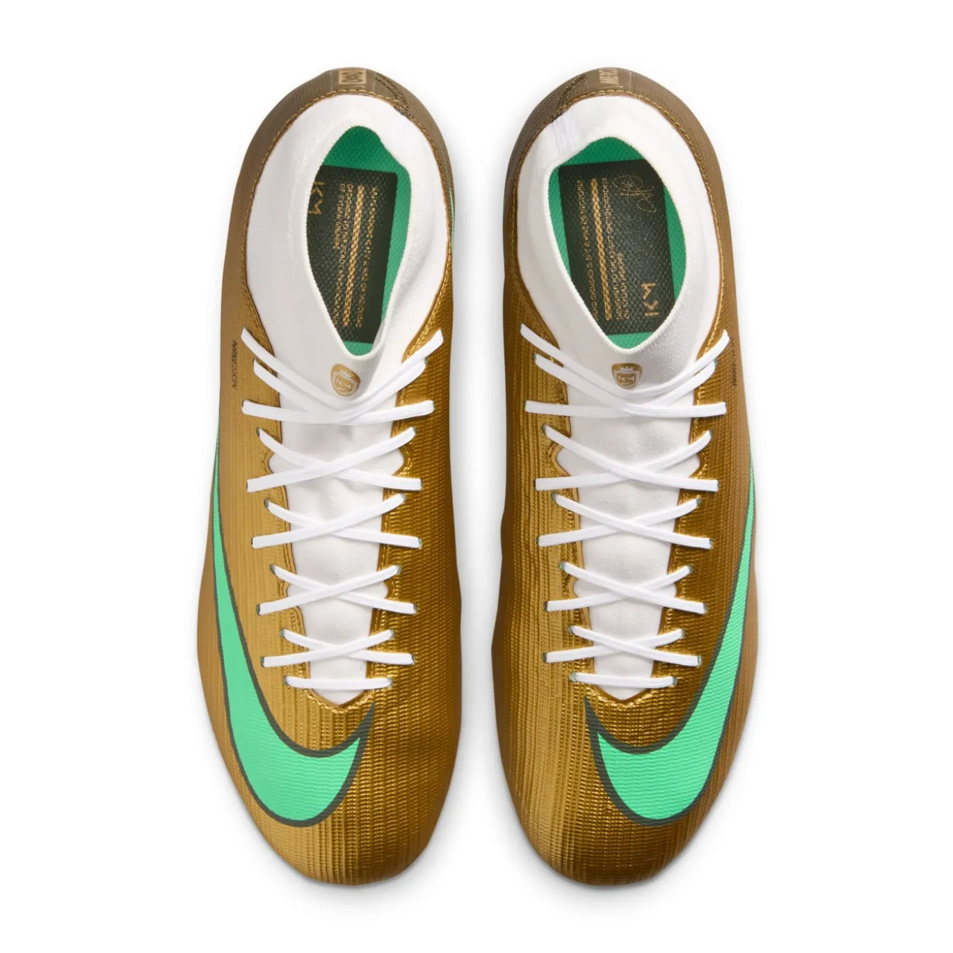 Nike Mercurial Superfly 11 Mbappé Academy Gras / Kunstgras Voetbalschoenen (MG) Goud Groen Wit