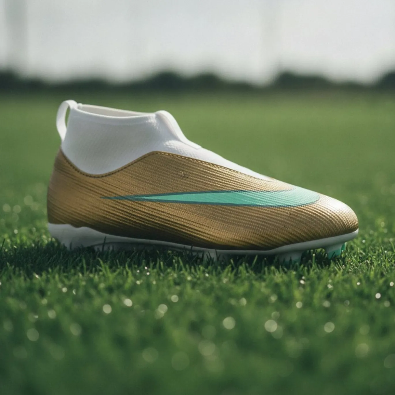 Nike Mercurial Superfly 11 Mbappé Academy Gras / Kunstgras Voetbalschoenen (MG) Kids Goud Groen Wit