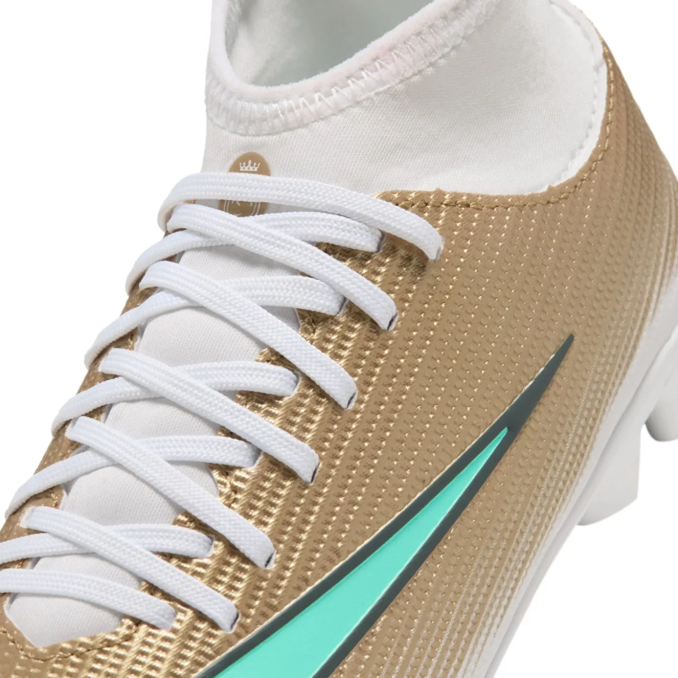 Nike Mercurial Superfly 11 Mbappé Club Gras / Kunstgras Voetbalschoenen (MG) Peuters/Kleuters Goud Groen Wit