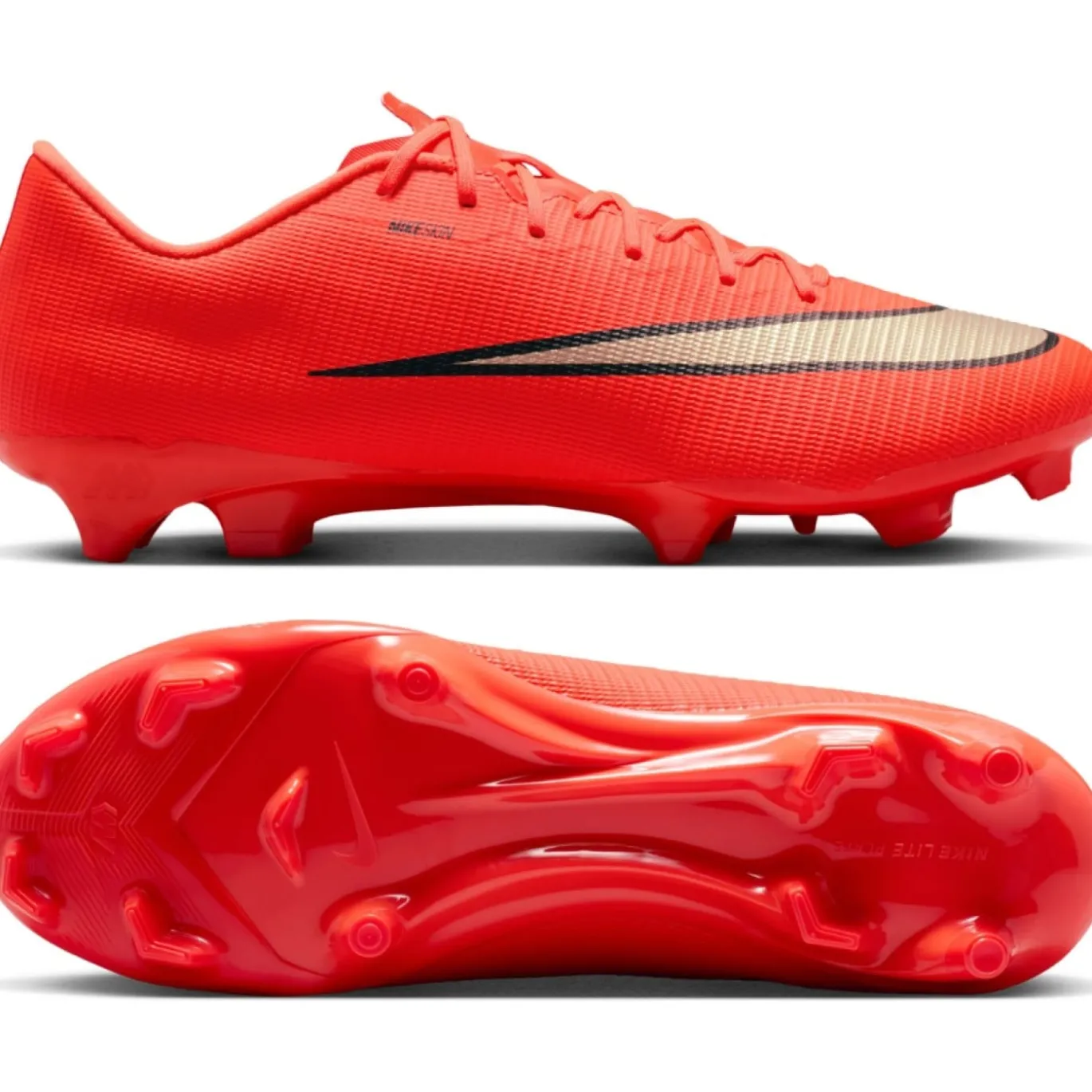 Nike Mercurial Vapor 17 Academy Gras / Kunstgras Voetbalschoenen (MG) Felrood Zwart Goud