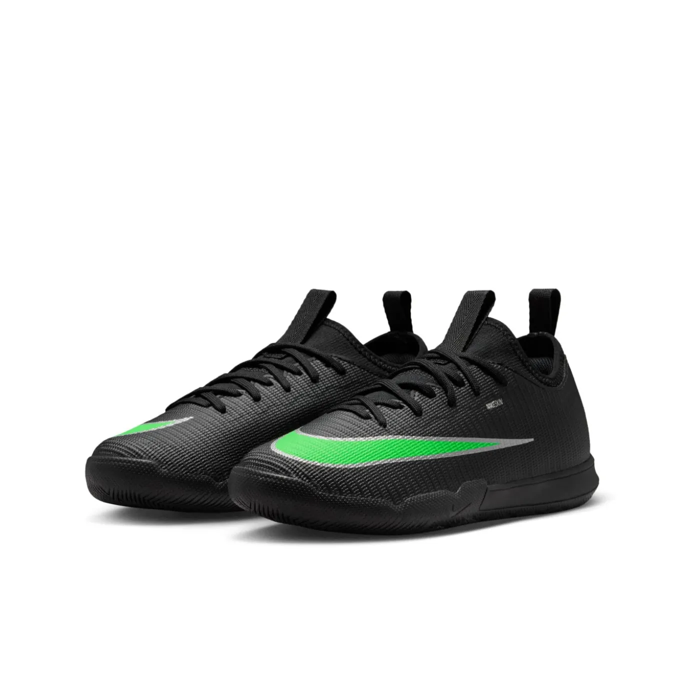 Nike Mercurial Vapor 17 Academy Zaalvoetbalschoenen (IN) Kids Zwart Felgroen Zilvergrijs