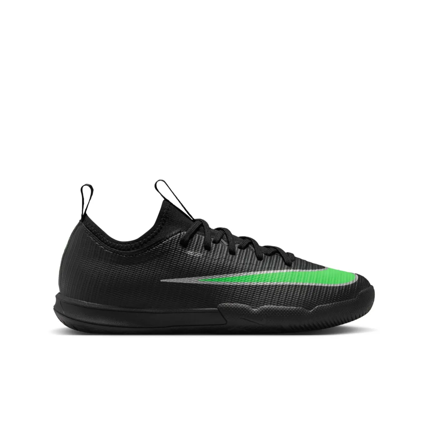Nike Mercurial Vapor 17 Academy Zaalvoetbalschoenen (IN) Kids Zwart Felgroen Zilvergrijs
