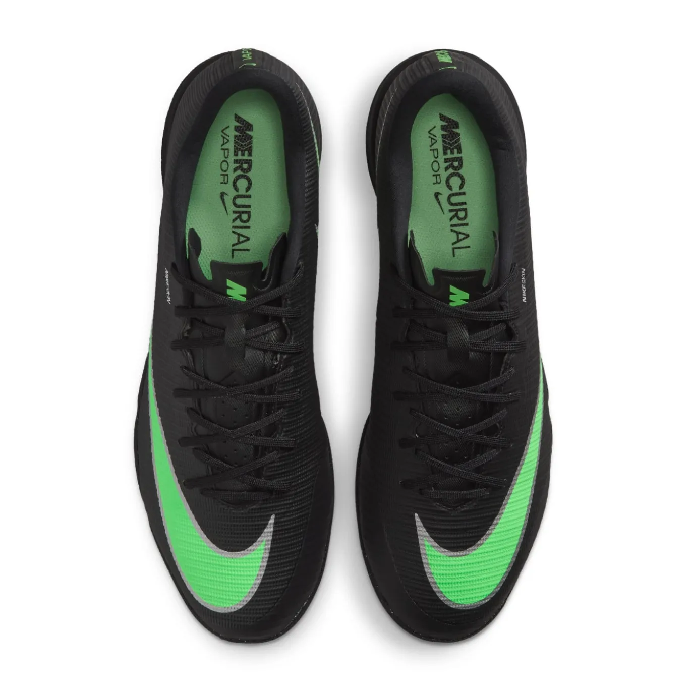 Nike Mercurial Vapor 17 Academy Zaalvoetbalschoenen (IN) Zwart Felgroen Zilvergrijs