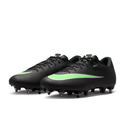 Nike Mercurial Vapor 17 Academy IJzeren-Nop Voetbalschoenen (SG) Anti-Clog Zwart Felgroen Zilvergrijs