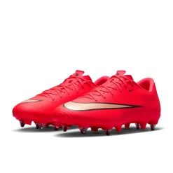 Nike Mercurial Vapor 17 Academy IJzeren-Nop Voetbalschoenen (SG) Anti-Clog Felrood Zwart Goud