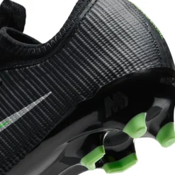 Nike Mercurial Vapor 17 Academy Gras / Kunstgras Voetbalschoenen (MG) Peuters/Kleuters Zwart Felgroen Zilvergrijs