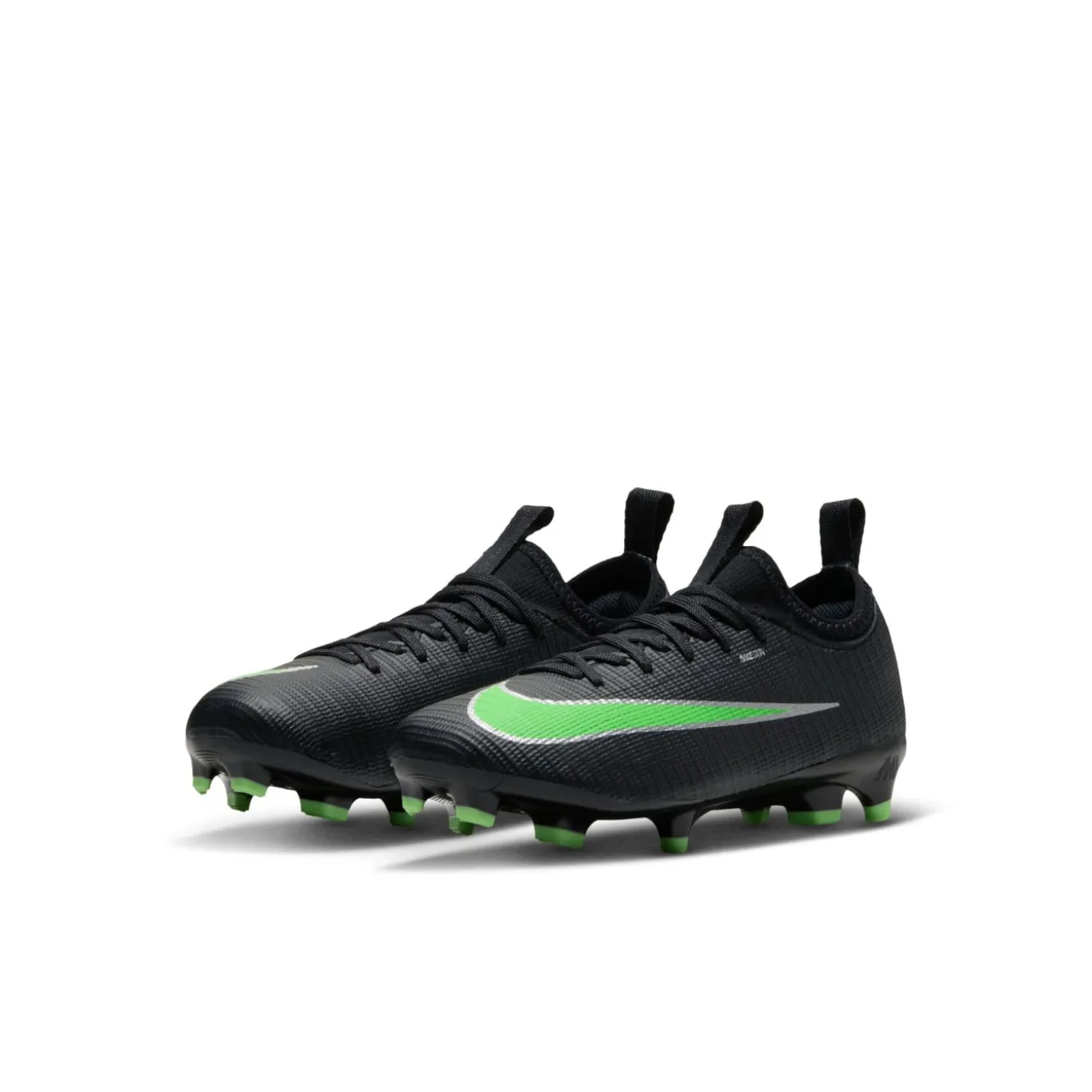 Nike Mercurial Vapor 17 Academy Gras / Kunstgras Voetbalschoenen (MG) Peuters/Kleuters Zwart Felgroen Zilvergrijs