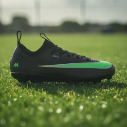 Nike Mercurial Vapor 17 Academy Gras / Kunstgras Voetbalschoenen (MG) Peuters/Kleuters Zwart Felgroen Zilvergrijs