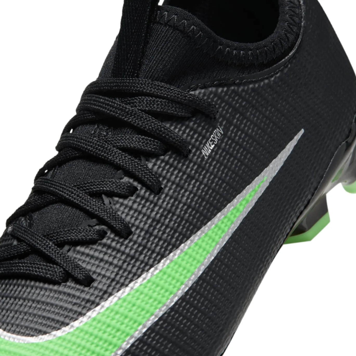 Nike Mercurial Vapor 17 Academy Gras / Kunstgras Voetbalschoenen (MG) Peuters/Kleuters Zwart Felgroen Zilvergrijs